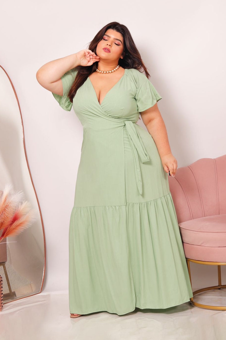 Vestido Plus Size Longo Sara