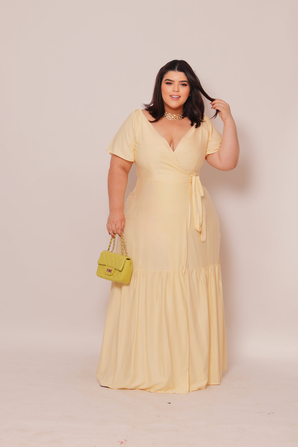 Vestido Plus Size Longo Sara