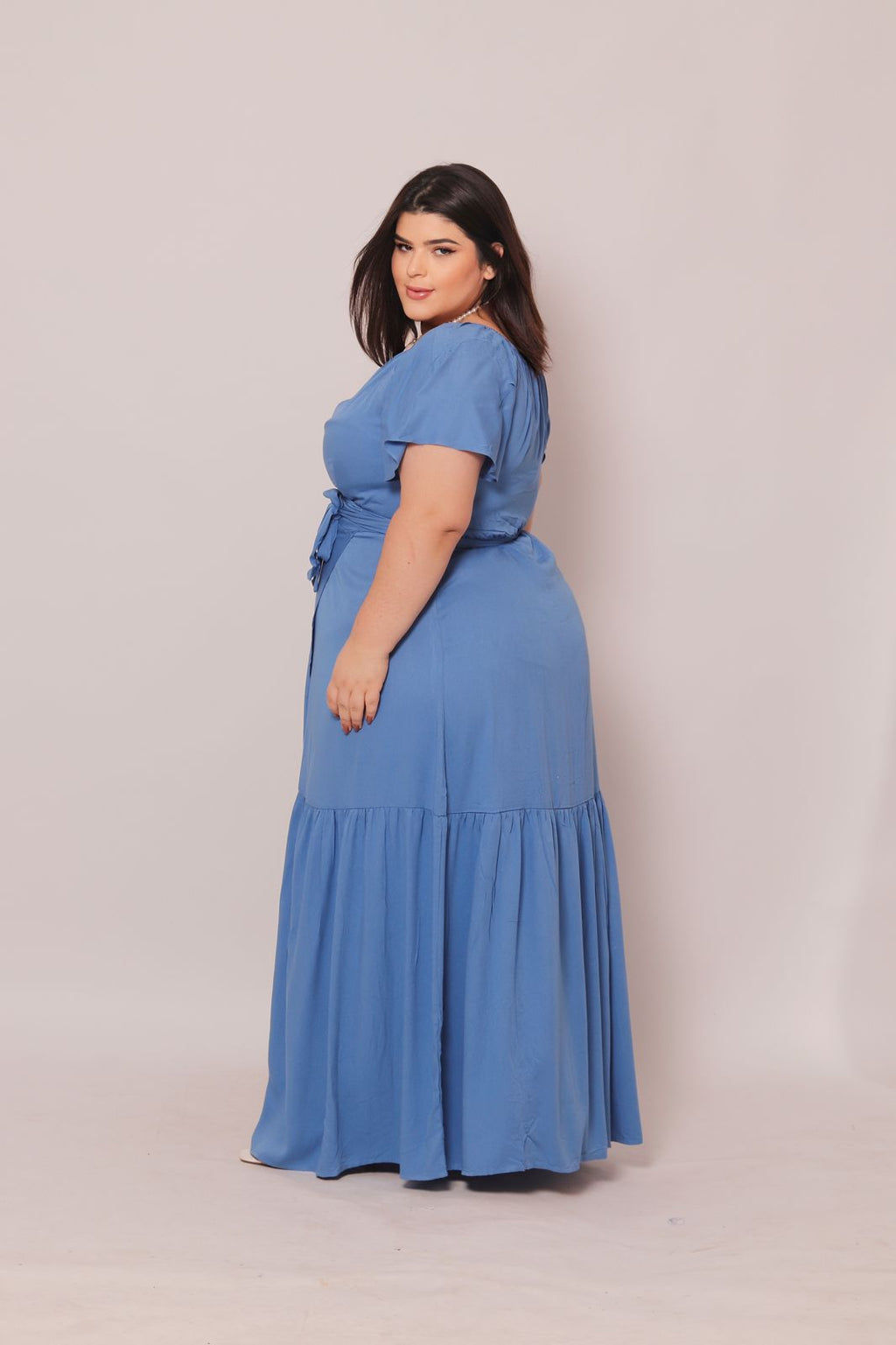 Vestido Plus Size Longo Sara