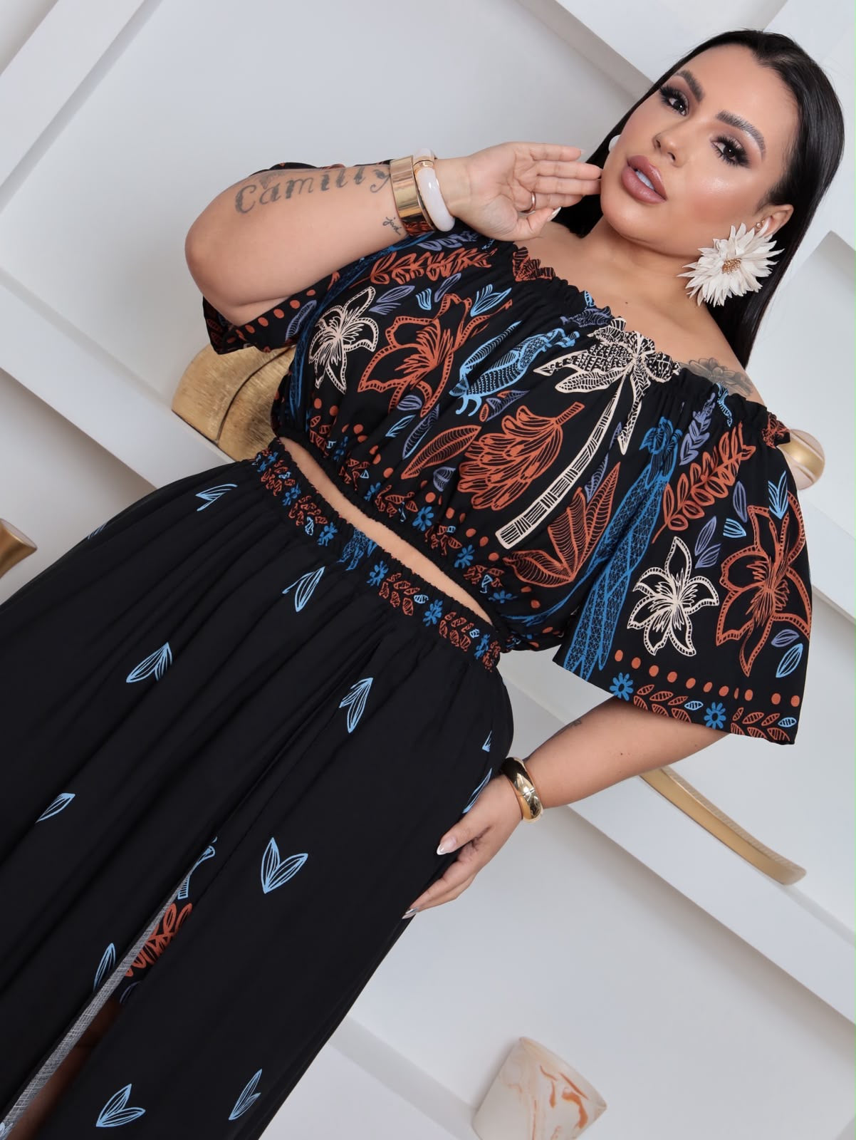 Conjunto Alícia estampado