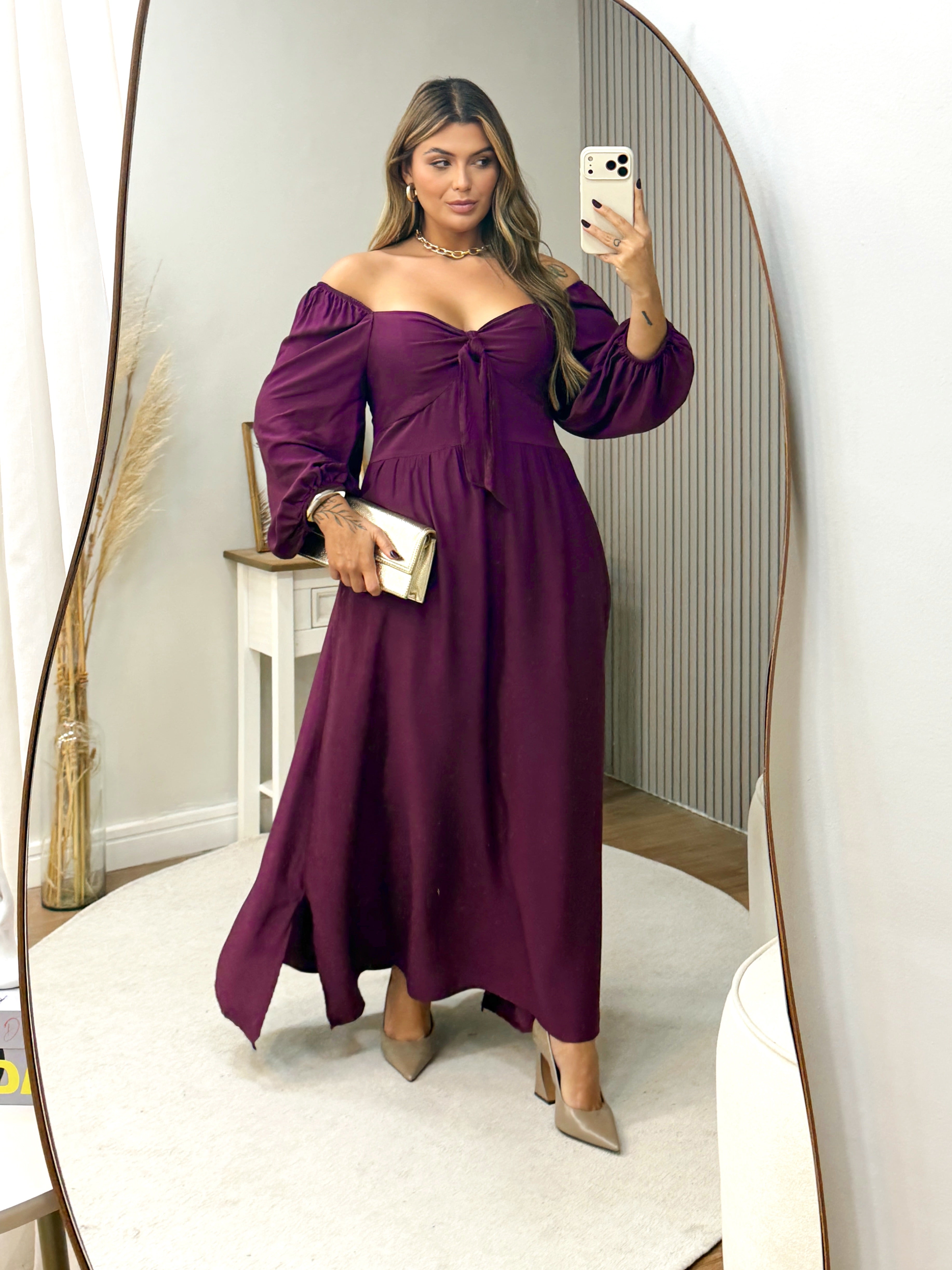Vestido Veneza Manga Longa
