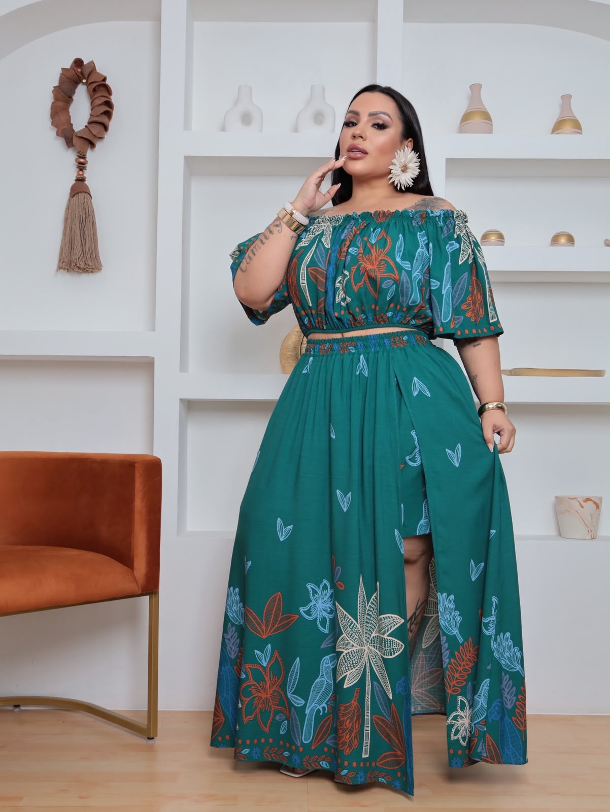 Conjunto Alícia estampado