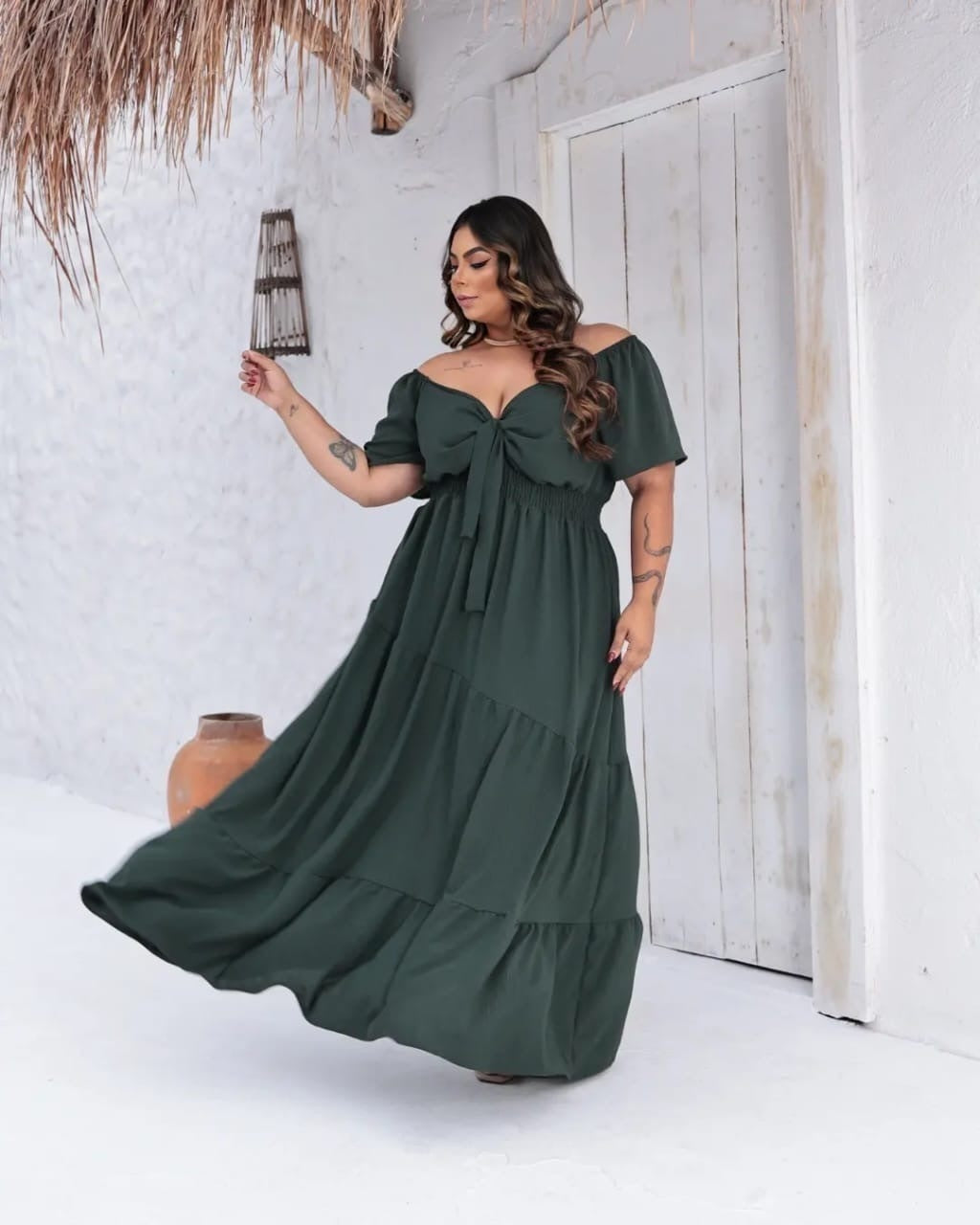 Vestido Isis Verde Musgo