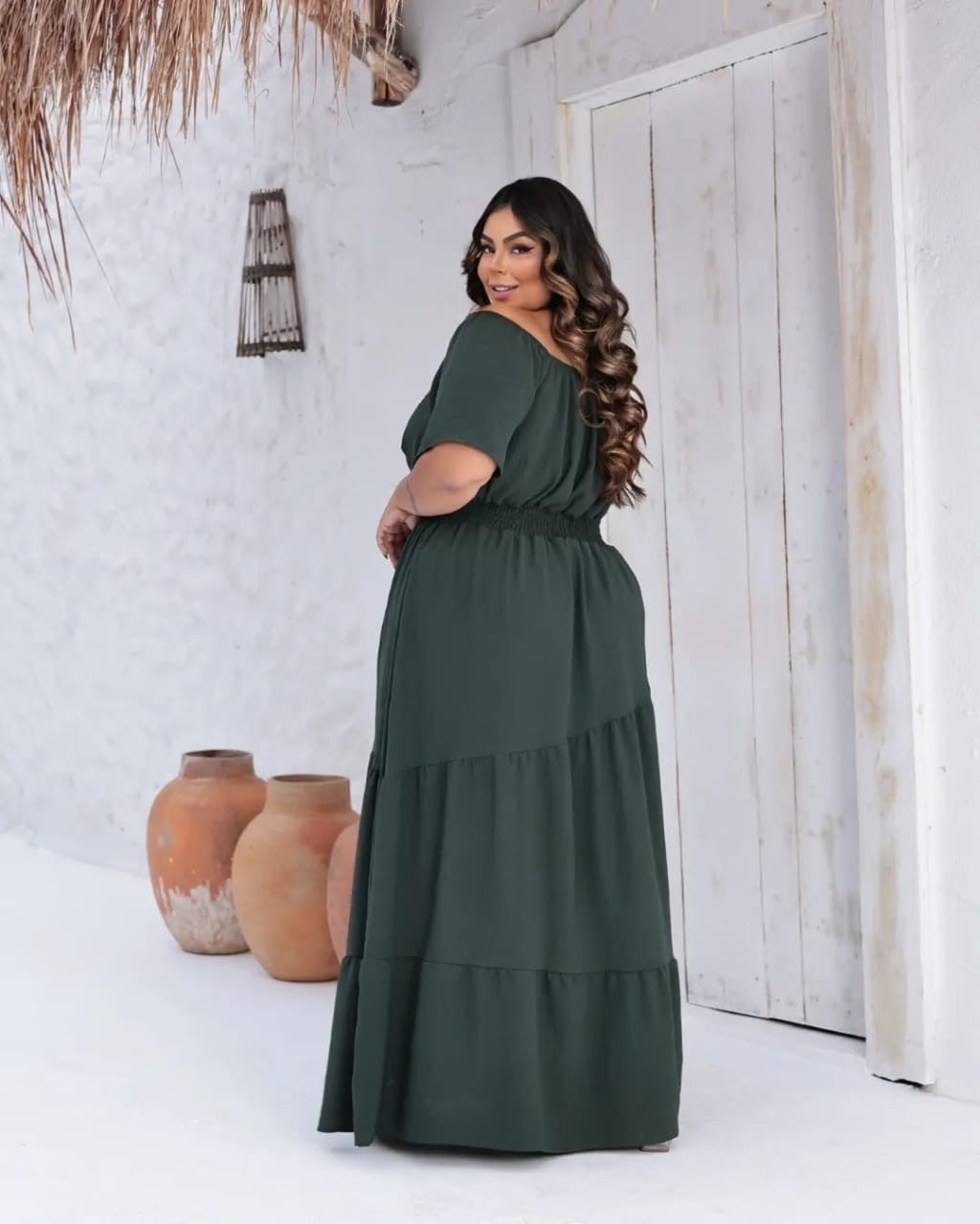 Vestido Isis Verde Musgo