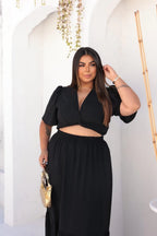 Conjunto Cropped e Saia
